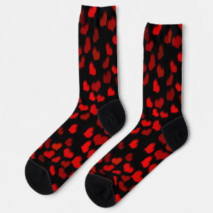 Fallen Sie! Valentinstag des modernen Roten Herzen Socken