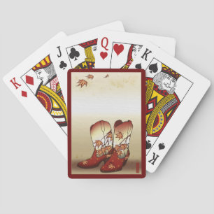 Fallen Stiefel spielen Karten Spielkarten
