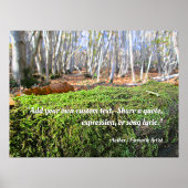 Fallen Tree in Autumn Moss  - Personalised Poster