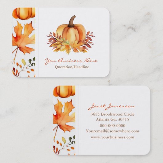 fallen-Visitenkarten Visitenkarte (Vorne/Hinten)