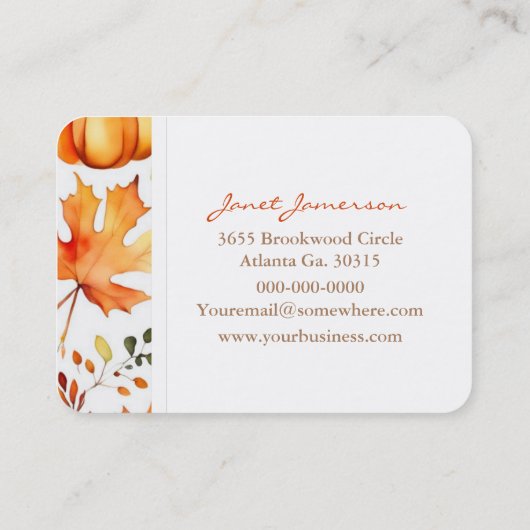 fallen-Visitenkarten Visitenkarte (Rückseite)