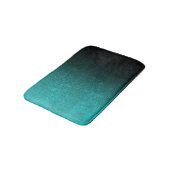 Fallen von Aqua und Schwarzer Glitzer Gradient Badematte (Schrägansicht)