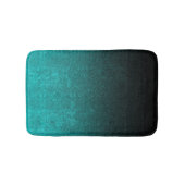 Fallen von Aqua und Schwarzer Glitzer Gradient Badematte (Vorderseite)