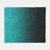 Fallen von Aqua und Schwarzer Glitzer Gradient Fleecedecke (Vorderseite (Horizontal))