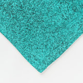 Fallen von Aqua und Schwarzer Glitzer Gradient Fleecedecke (Ecke)