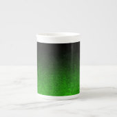 Fallen von Grün und Schwarz Glitzer Gradient Porzellantasse (Vorderseite)