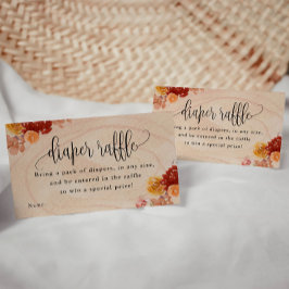 Fallen Woodland Animals Baby Diaper Raffle Ticket