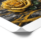 Fallen Yellow Rose Poster (Ecke)