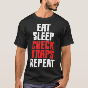 Fallen zum Schlafen von Karos wiederholen Tierfall T-Shirt