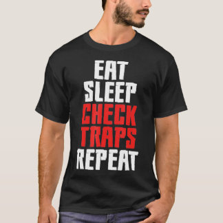 Fallen zum Schlafen von Karos wiederholen Tierfall T-Shirt