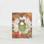 Fallenbruch Katze Faltschachtel Feiertagskarte (Vorderseite)