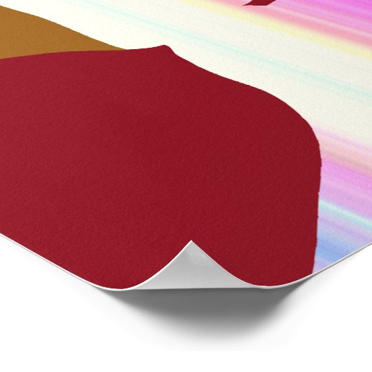 Fallend... (Braune Haut) Poster (Ecke)