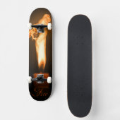 Fallend Fire Original Art Skateboard (Vorderseite)