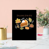Fallend for Pie - Gemütliches Kürbiskuchen-Design  Acrylschild (Hochzeit)