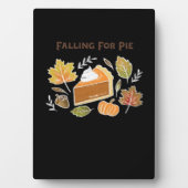 Fallend for Pie - Gemütliches Kürbiskuchen-Design Fotoplatte (Vorderseite)