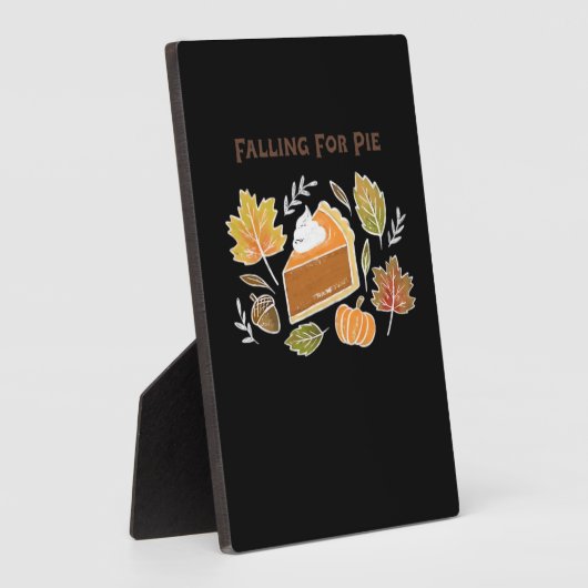 Fallend for Pie - Gemütliches Kürbiskuchen-Design Fotoplatte (Seite)