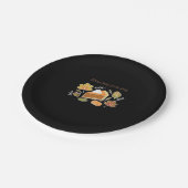 Fallend for Pie - Gemütliches Kürbiskuchen-Design  Pappteller (Schrägansicht)