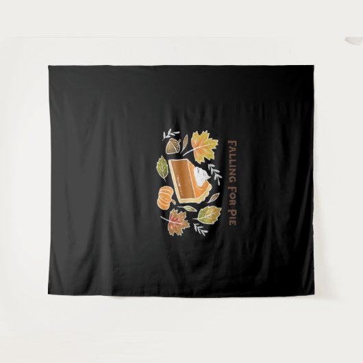 Fallend for Pie - Gemütliches Kürbiskuchen-Design  Wandteppich (Vorderseite (Horizontal))