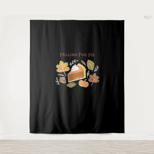 Fallend for Pie - Gemütliches Kürbiskuchen-Design  Wandteppich (Vorderseite)