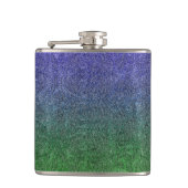 Fallend Forest Nightfall Glitzer Gradient Flachmann (Vorderseite)