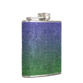 Fallend Forest Nightfall Glitzer Gradient Flachmann (Rechts)