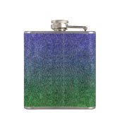 Fallend Forest Nightfall Glitzer Gradient Flachmann (Rückseite)