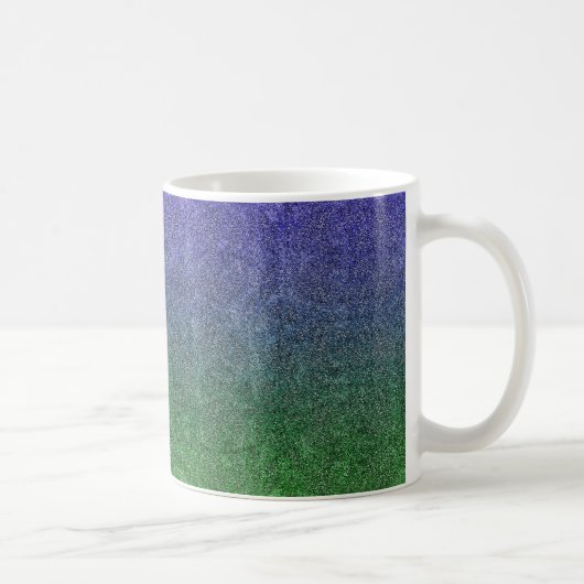 Fallend Forest Nightfall Glitzer Gradient Kaffeetasse (Rechts)