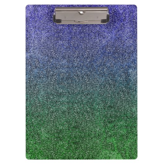Fallend Forest Nightfall Glitzer Gradient Klemmbrett (Vorderseite)