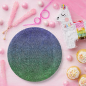 Fallend Forest Nightfall Glitzer Gradient Pappteller (Party)