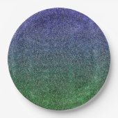 Fallend Forest Nightfall Glitzer Gradient Pappteller (Vorderseite)