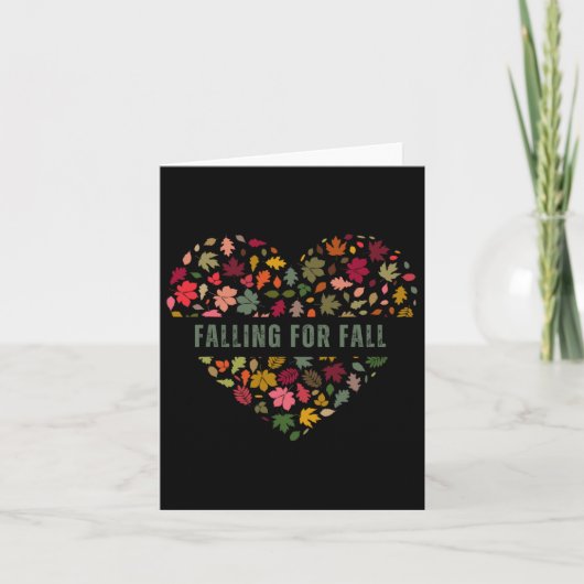 Fallend für Herbst - Hallo Fall Fallende Blätter A Karte (Vorderseite)