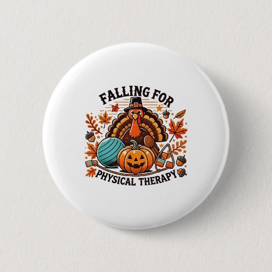 Fallend für physische Therapie Pt Pumpkin Fall Dan Button (Vorderseite)