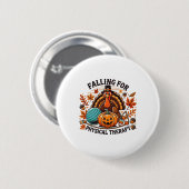 Fallend für physische Therapie Pt Pumpkin Fall Dan Button (Vorne & Hinten)
