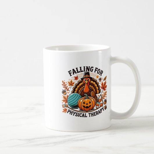 Fallend für physische Therapie Pt Pumpkin Fall Dan Kaffeetasse (Rechts)