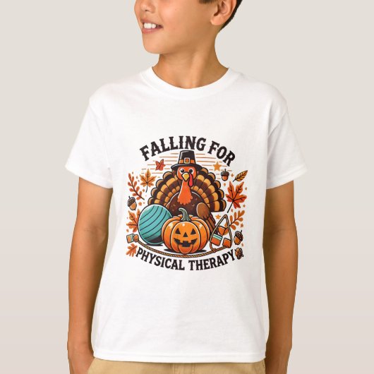 Fallend für physische Therapie Pt Pumpkin Fall Dan T-Shirt (Vorderseite)