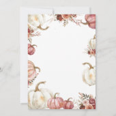 Fallend in der Liebe Autumn Pumpkin Bear Baby Show Einladung (Rückseite)