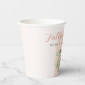 Fallend in Liebe Baby Dusche Pink Arch Kürbis Pappbecher (Vorderseite)