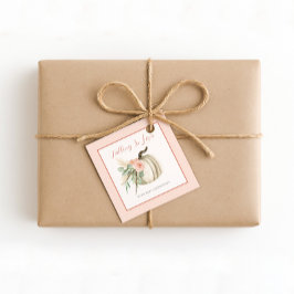 Fallend in Liebe Baby Dusche Pumpkin Blumenrosa Geschenkanhänger