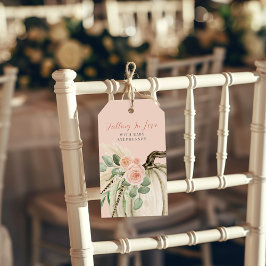 Fallend in Liebe Baby Dusche Pumpkin Blumenrosa Geschenkanhänger