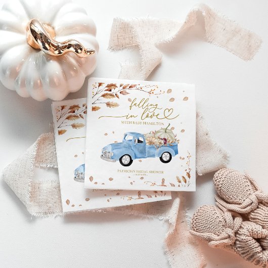 Fallend in Liebe Boy Fall Babydusche Serviette