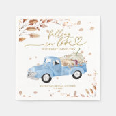 Fallend in Liebe Boy Fall Babydusche Serviette (Vorderseite)