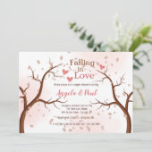 Fallend in Liebe Dusche Einladung (Stehend Vorderseite)