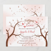 Fallend in Liebe Dusche Einladung (Vorne/Hinten)