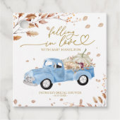 Fallend in Liebe Fall Boy Baby Dusche Geschenkanhänger (Vorderseite)