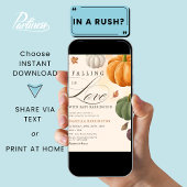 Fallend in Liebe Fall Pumpkin Baby Dusche Einladung