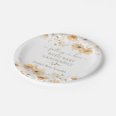 Fallend in Liebe Fall Wildblume Babydusche Pappteller (Schrägansicht)