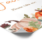 Fallend in Liebe florale Pumpkin Lieblings Baby Du Poster (Ecke)