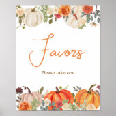 Fallend in Liebe florale Pumpkin Lieblings Baby Du Poster (Vorne)