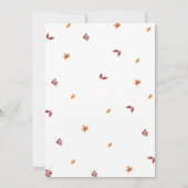 Fallend in Liebe Kleine Pumpkin Baby Dusche Einladung (Rückseite)