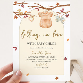 Fallend in Liebe Kleine Pumpkin Baby Dusche Einladung
